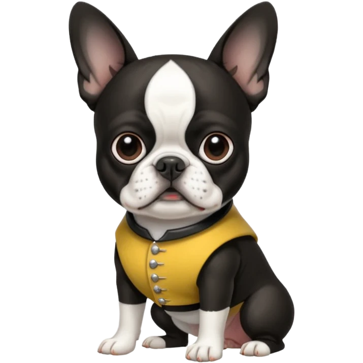 Boston terrier with German outfit  emoji