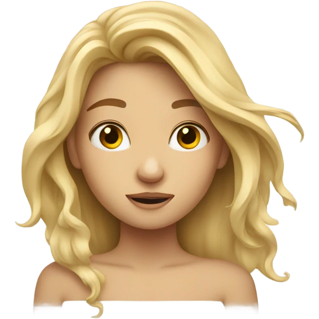 Wake up blond girl emoji