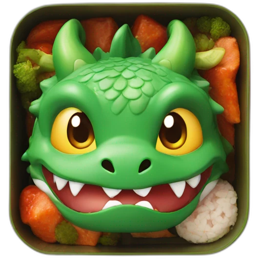 dragon bento box emoji