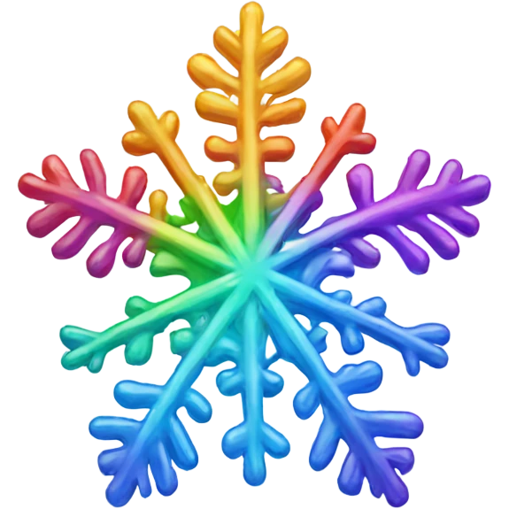 Rainbow snowflakes  emoji
