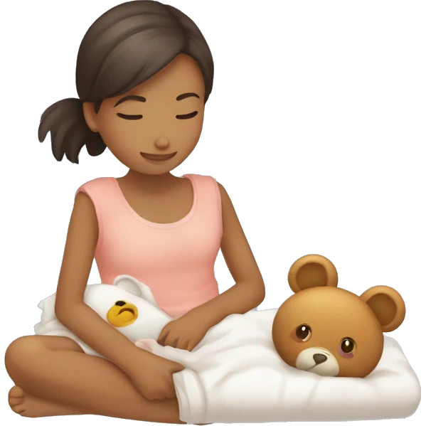 Ma jeune fille vient de naître avec son doudou emoji