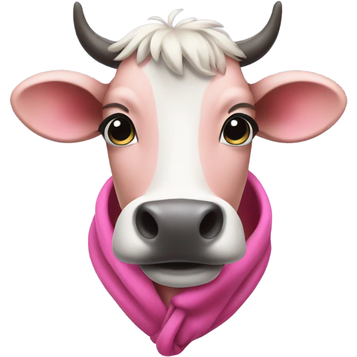 Pink cow emoji