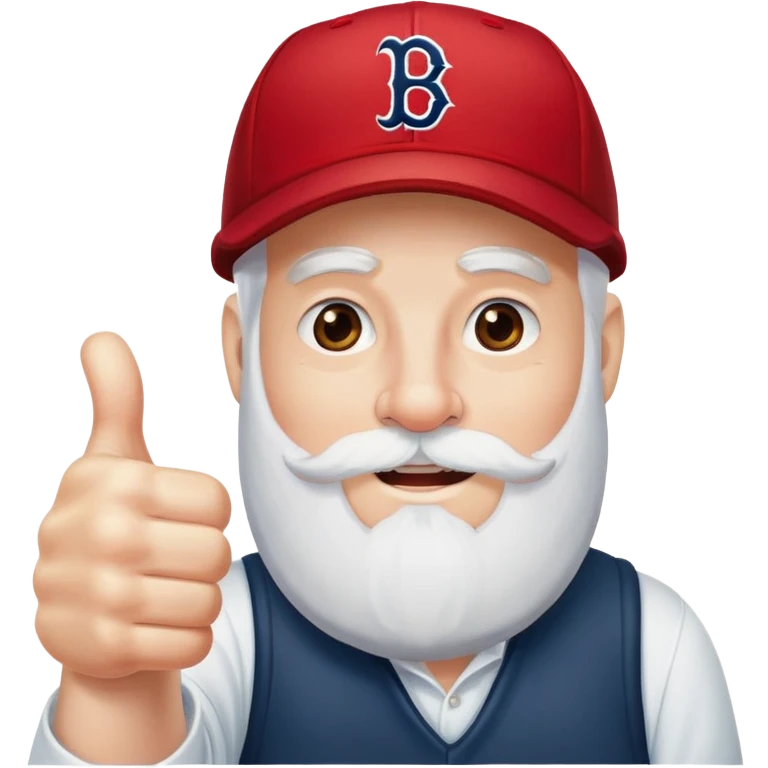 Red Sox thumbs up with white beard emoji