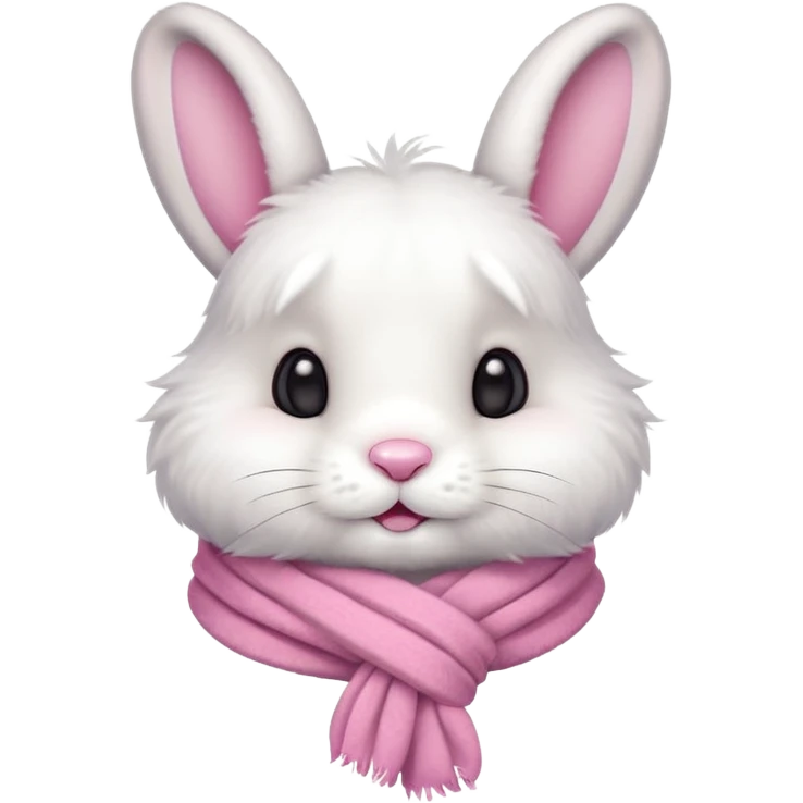 Cute bunny with scarf  emoji