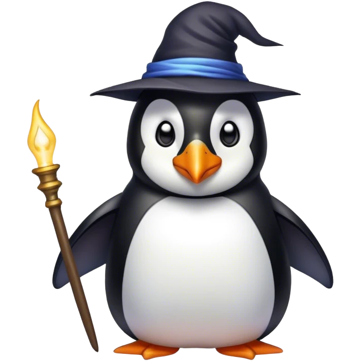 Sorcerer penguin pretty emoji