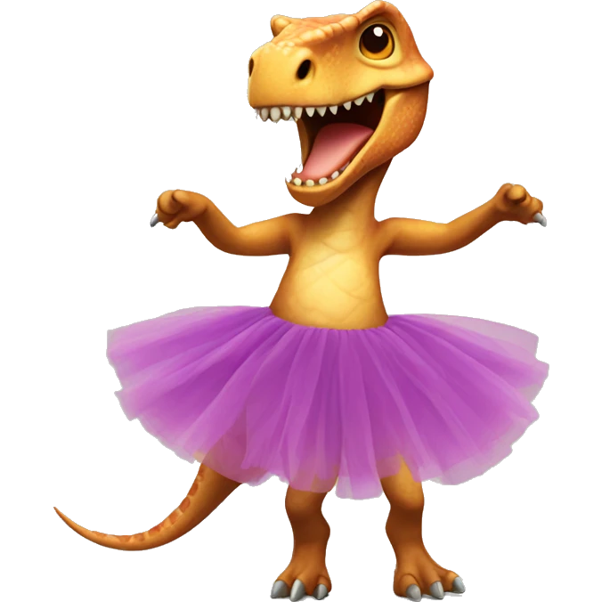 dinosaur with tutu dancing  emoji