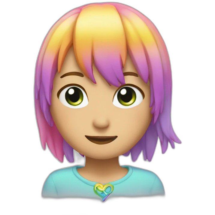 Coeur arc en ciel emoji