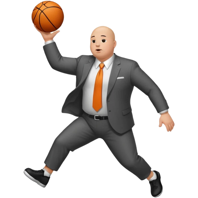bald fat guy in a suit dunking basketball emoji