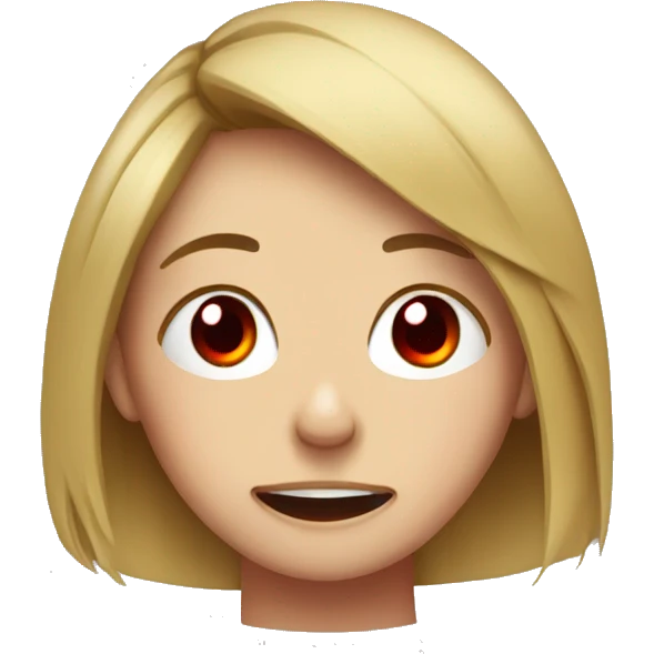 girl crying on the floor with red eyes and a smile on her face  emoji
