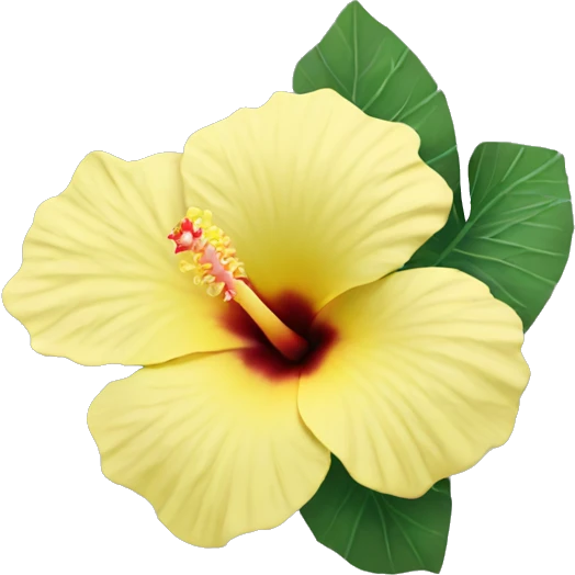 pastel yellow hibiscus emoji