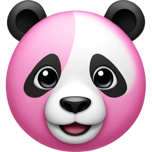 Panda pink emoji
