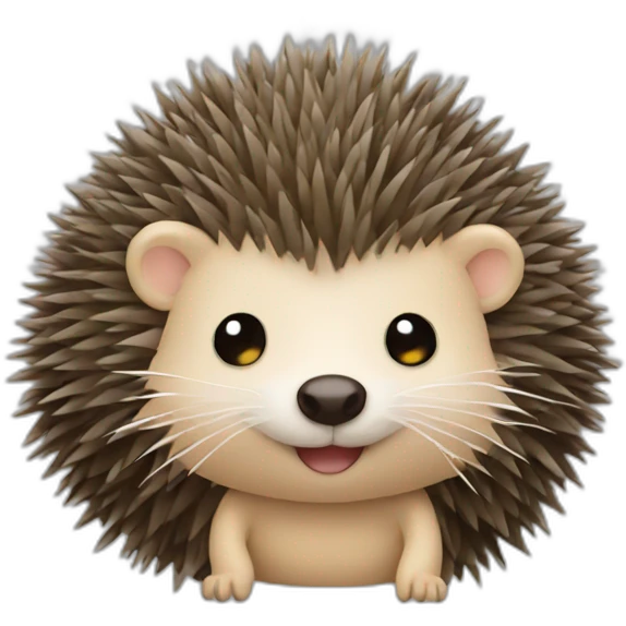 Hedgehog with scissors emoji