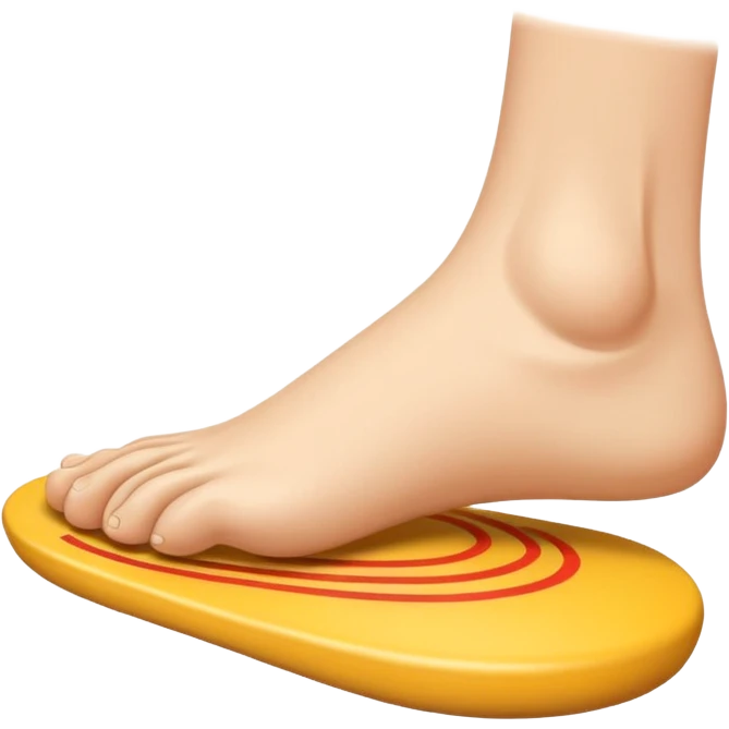 emoji of a human foot pressing on the ground, with two short curved pressure lines under the sole to show the weight and pressing effect, simple cartoon style emoji