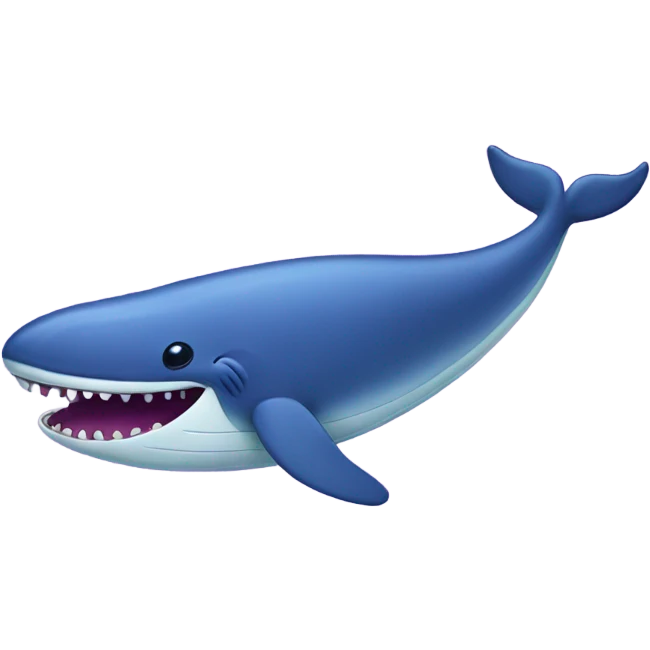 Blue whale purple, open mouth emoji