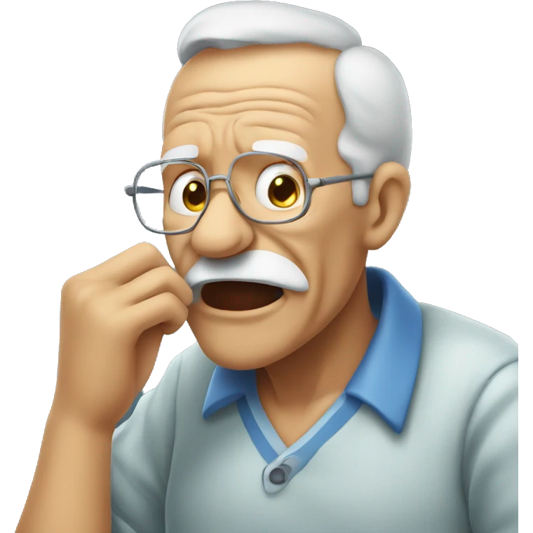 Coughing Grandpa emoji