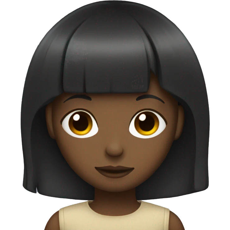 black girl with bangs sleeping emoji