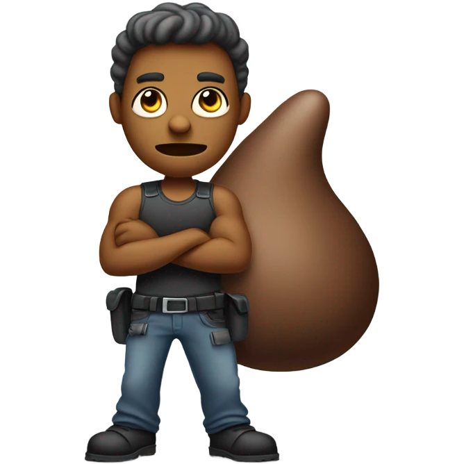 Defending a piece of poop emoji emoji