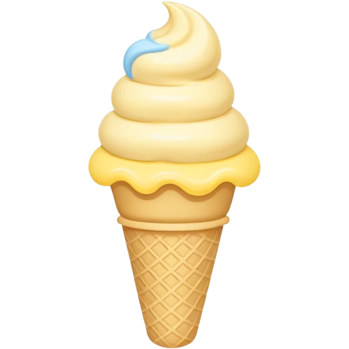 Ice cream emoji, pastel blue & yellow palette
Flat vector, minimal, cute emoji style emoji