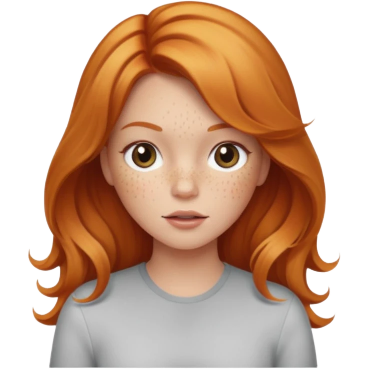 Strawberry blonde girl with a blow out  emoji