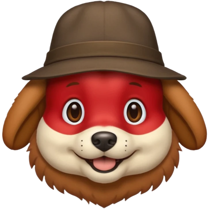 Dog wearing a hat emoji