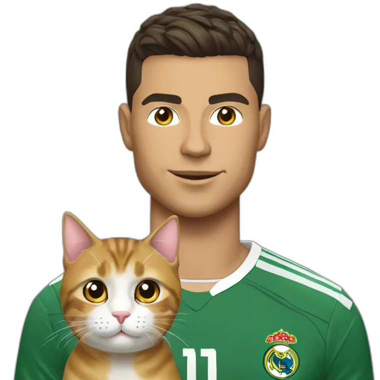 Ronaldo avec un chat emoji