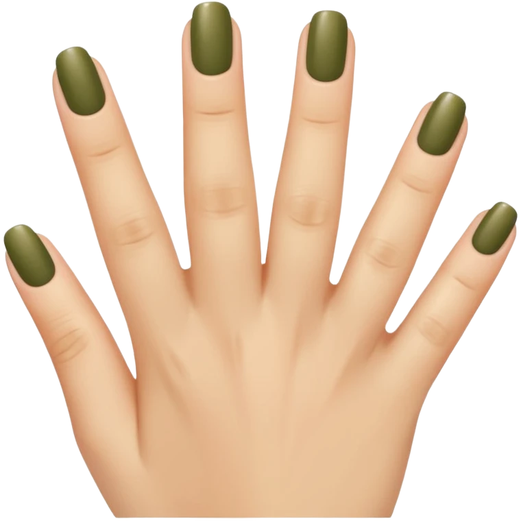 gel polish, y manicure en beige and olive green  emoji