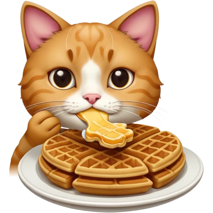 Cat doing waffles  emoji