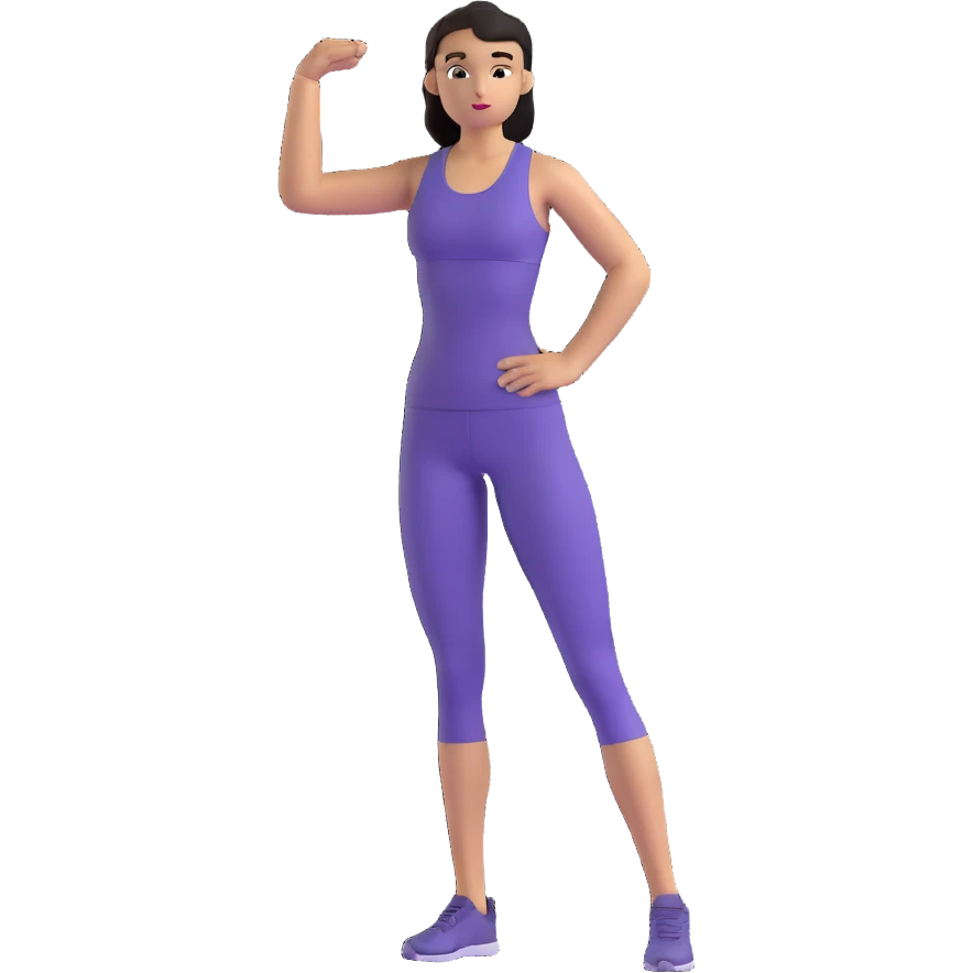 athletic woman standing pose emoji