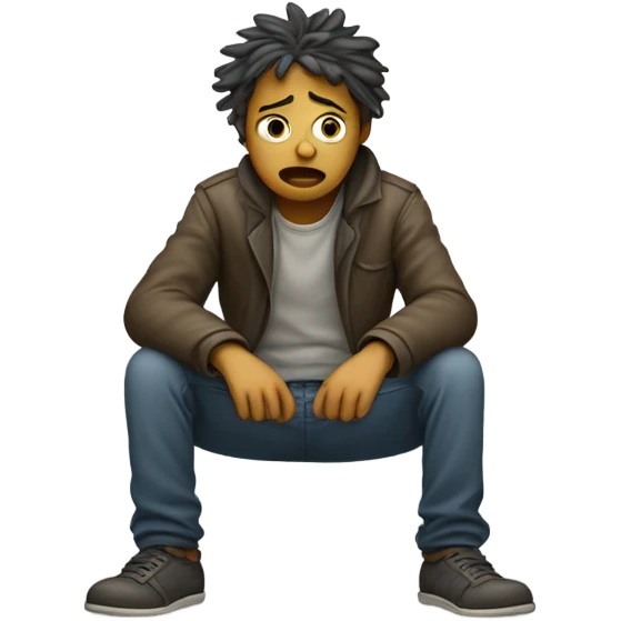 Sad and sick no fun emoji