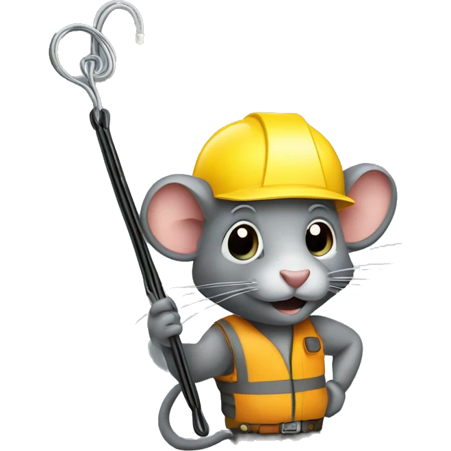 rat workman holding zip tie emoji