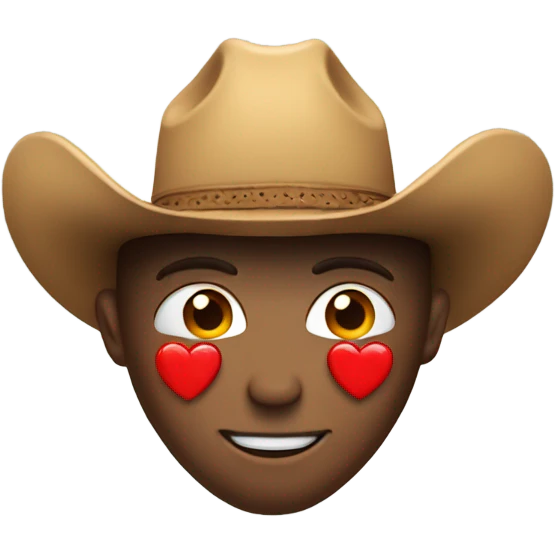 Heart with cowboy hat emoji