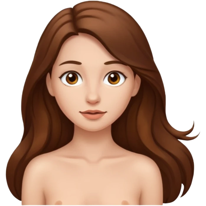 Naked woman no clothes emoji