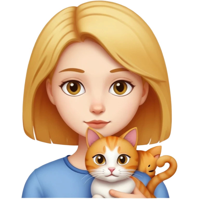 girl with cat emoji