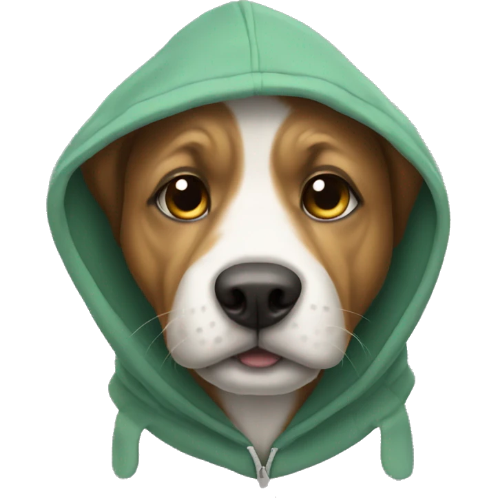 Dog with hoodie  emoji