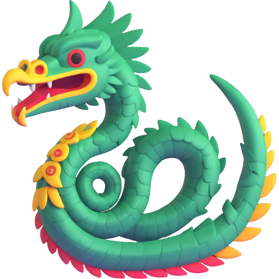 Teotihuacan feathered serpent quetzalcoatl emoji