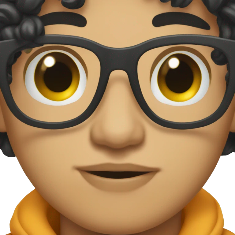 Create an emoji of Everly with glasses emoji