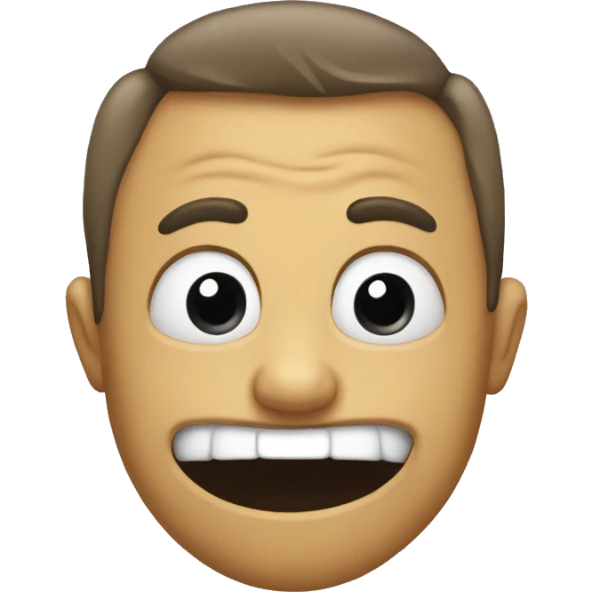 weird misshapen face emoji