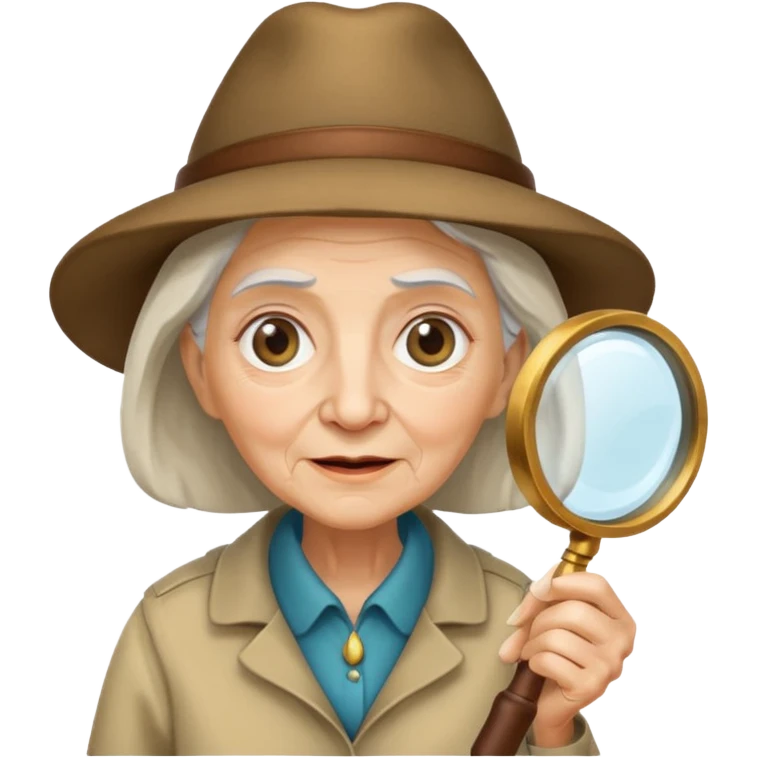Explorer old woman with magnifying glass emoji