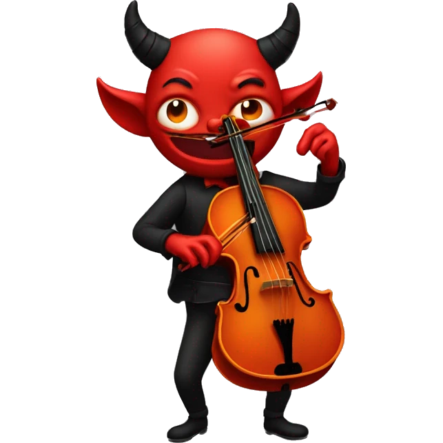 devil playing the fiddle emoji