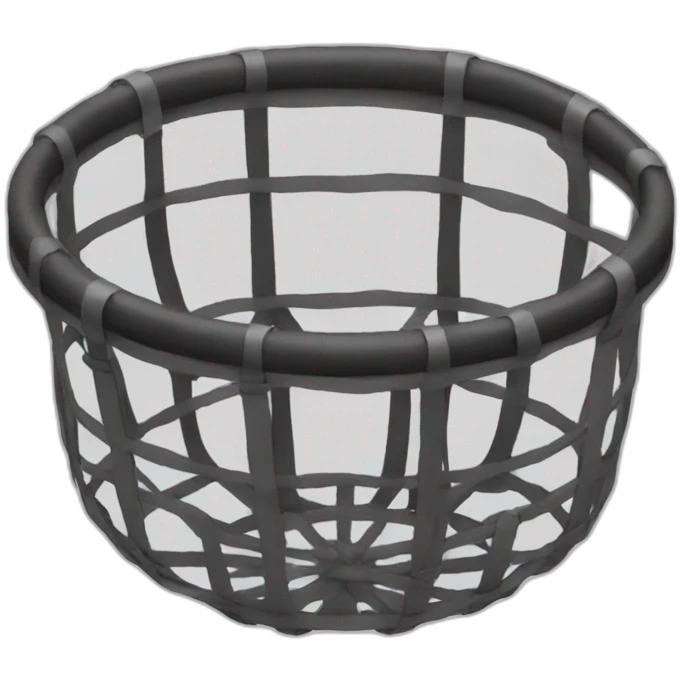 Ballon basket noir emoji