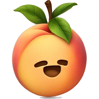 peach with a belly button emoji