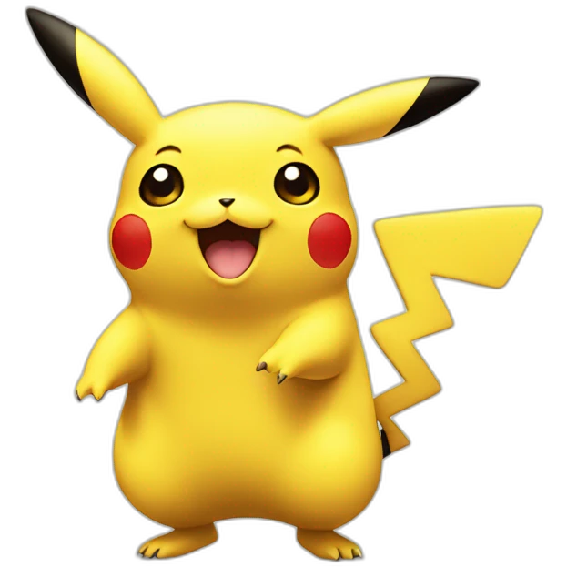 smiling pikachu's large face emoji