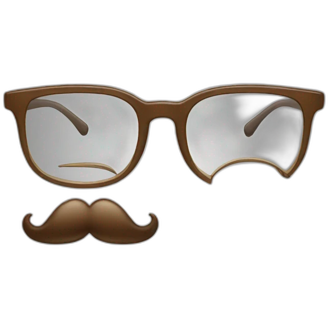 glasses and mustache man mocking  emoji