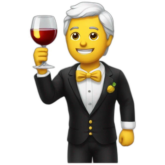 Peñarol tomando vino emoji