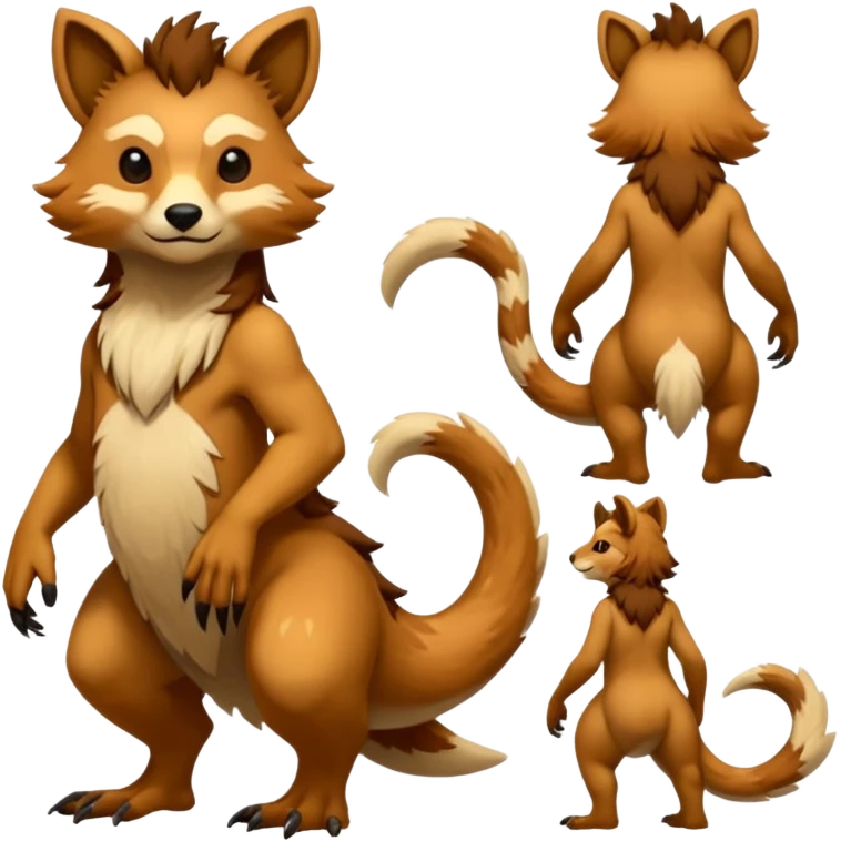 Anthropomorphic digitigrade Vernid-creature by LiLaiRa (full body) emoji
