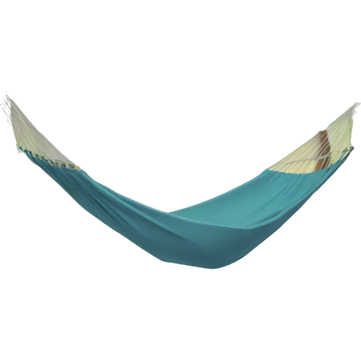 A hammock surrounded by palm trees emoji