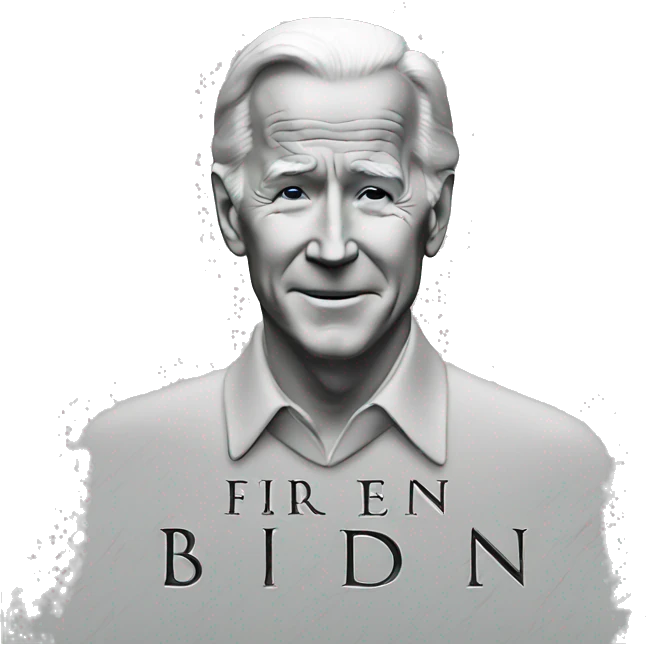 gravestone with biden inscription emoji