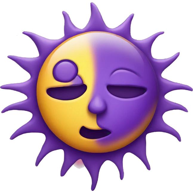 Purple sun emoji