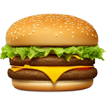 Big n tasty burger with a McDonald's logo emoji