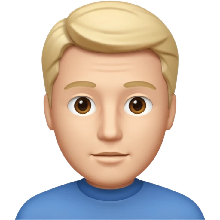 Man KEN babry style face 3d emoji